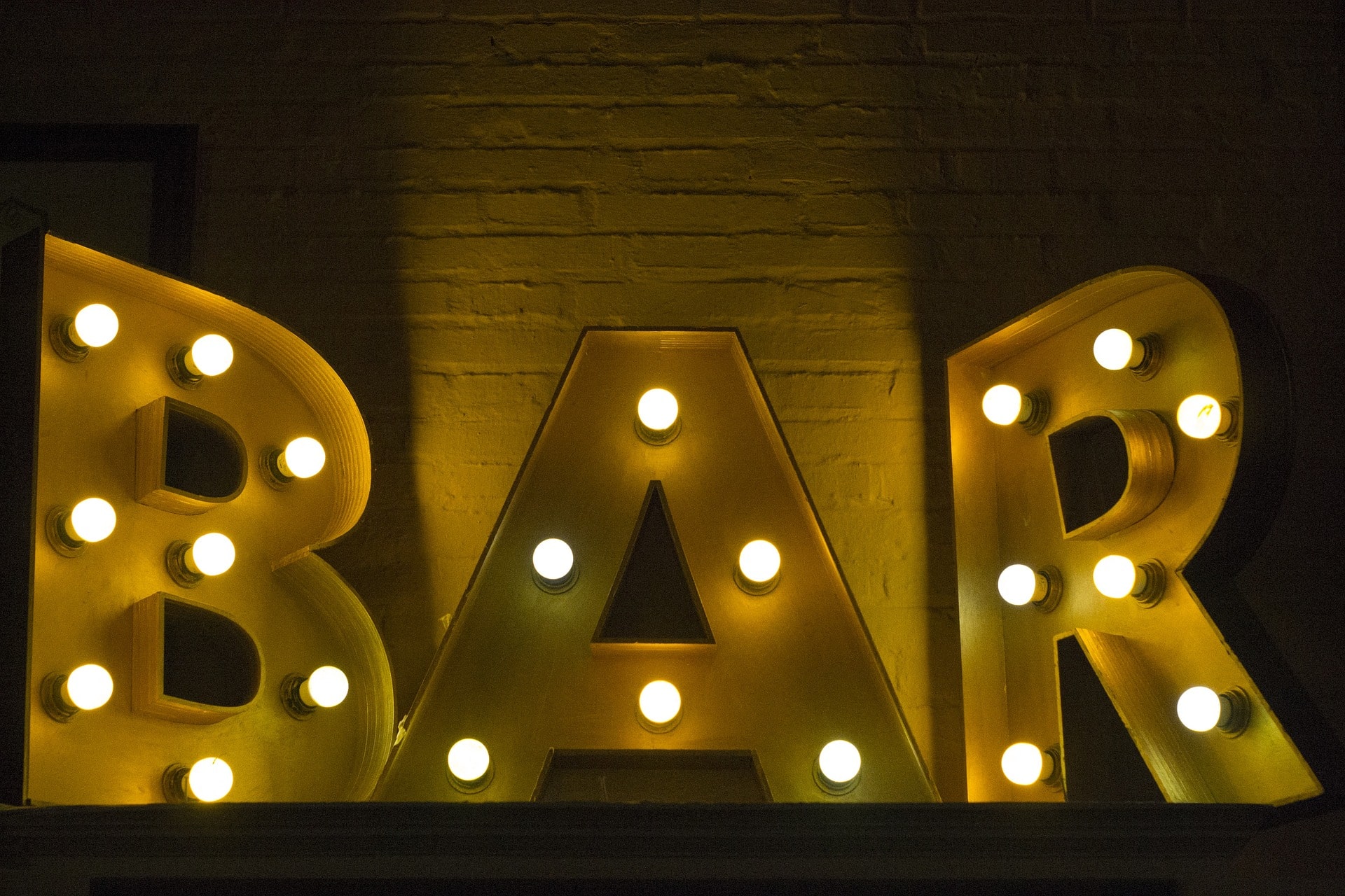 Bar with lights